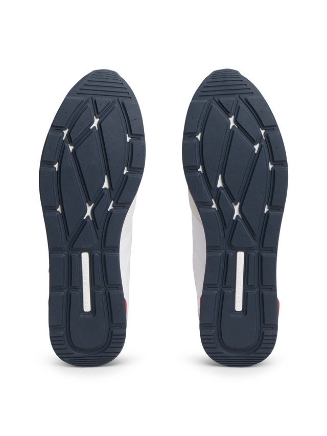 Tommy Hilfiger Sneaker »T HILFIGER CORE LTH RUNNER« Freizeitschuh, Halbschuh, Schnürer mit Kontrastbesatz an der Ferse