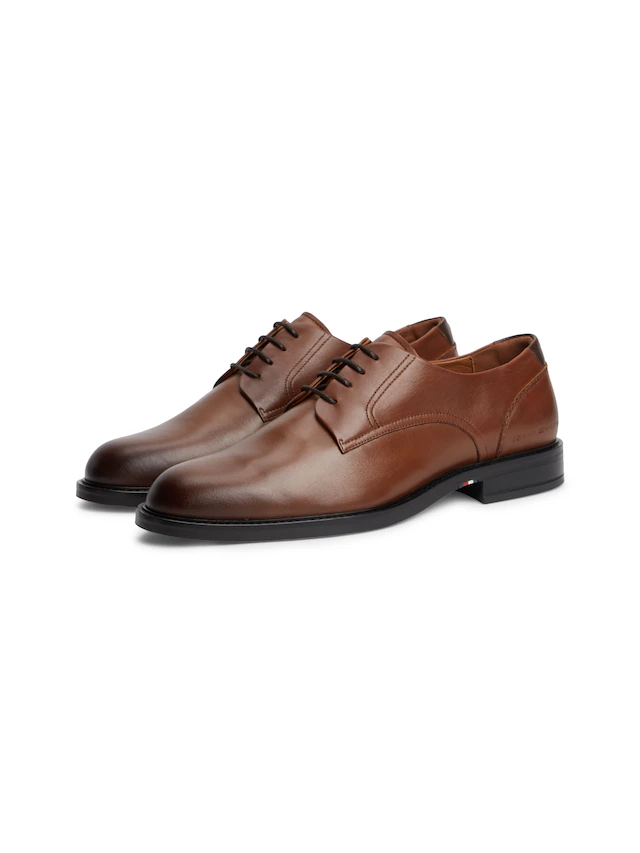 Tommy Hilfiger Schnürschuh »CORPORATE DRESSY LTH SHOE« Abendschuh, Festtagsschuh mit dezenten Ziernähten