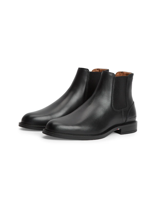 Tommy Hilfiger Chelseaboots »CORPORATE DRESSY LTH CHELSEA« Stiefelette, Businessboots mit Used Finish