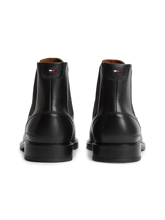 Tommy Hilfiger Chelseaboots »CORPORATE DRESSY LTH CHELSEA« Stiefelette, Businessboots mit Used Finish