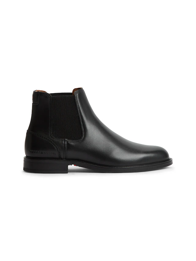 Tommy Hilfiger Chelseaboots »CORPORATE DRESSY LTH CHELSEA« Stiefelette, Businessboots mit Used Finish