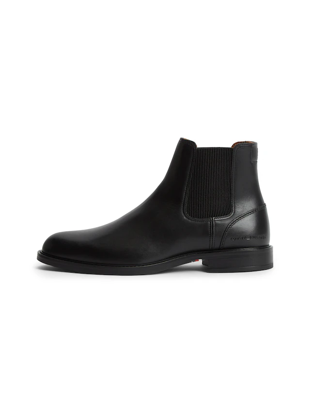 Tommy Hilfiger Chelseaboots »CORPORATE DRESSY LTH CHELSEA« Stiefelette, Businessboots mit Used Finish