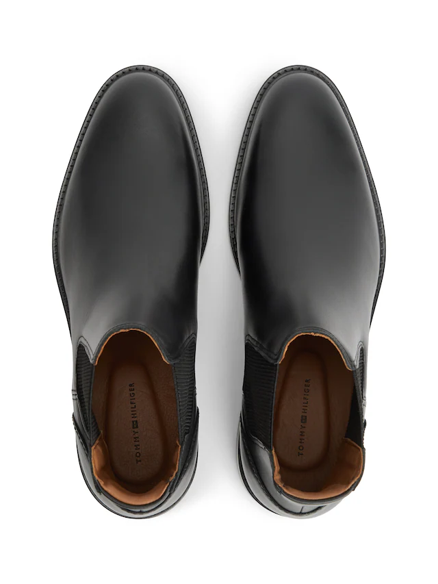 Tommy Hilfiger Chelseaboots »CORPORATE DRESSY LTH CHELSEA« Stiefelette, Businessboots mit Used Finish