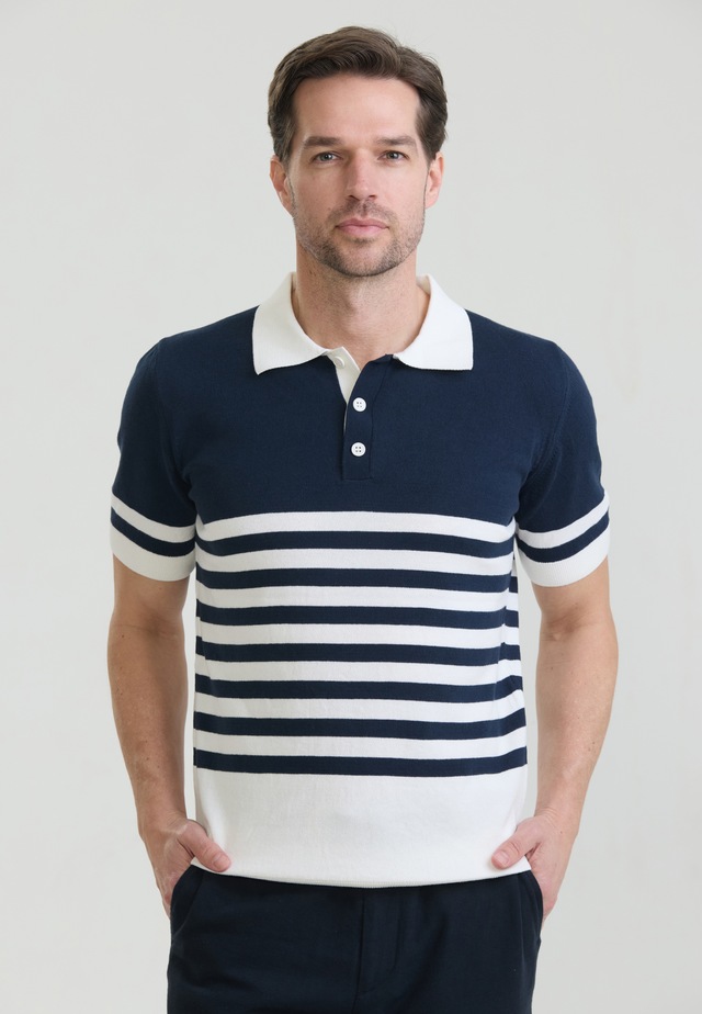 Felix Hardy Poloshirt »Gestreiftes Strick-Poloshirt Kurzarm«