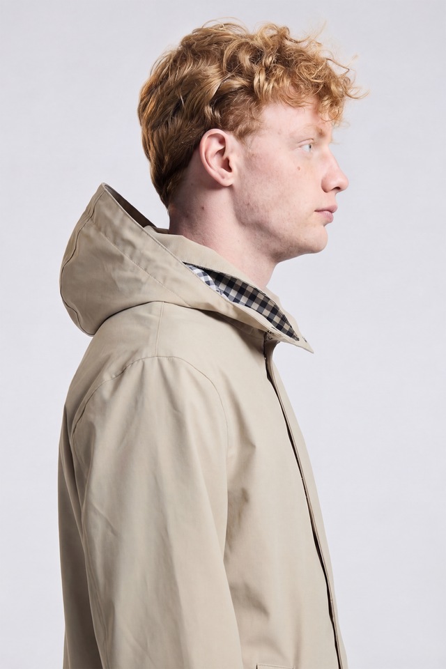 Aquascutum Active Parka »RLG PACKABLE TRENCHCOAT Herren« mit Kapuze Regenmantel Herren, leichte Jacke, Übergangsjacke, Outdoor, Sale