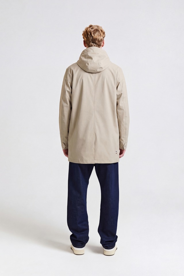 Aquascutum Active Parka »RLG PACKABLE TRENCHCOAT Herren« mit Kapuze Regenmantel Herren, leichte Jacke, Übergangsjacke, Outdoor, Sale