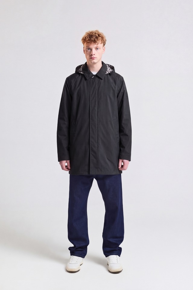 Aquascutum Active Parka »RLG PACKABLE TRENCHCOAT Herren« mit Kapuze Regenmantel Herren, leichte Jacke, Übergangsjacke, Outdoor, Sale
