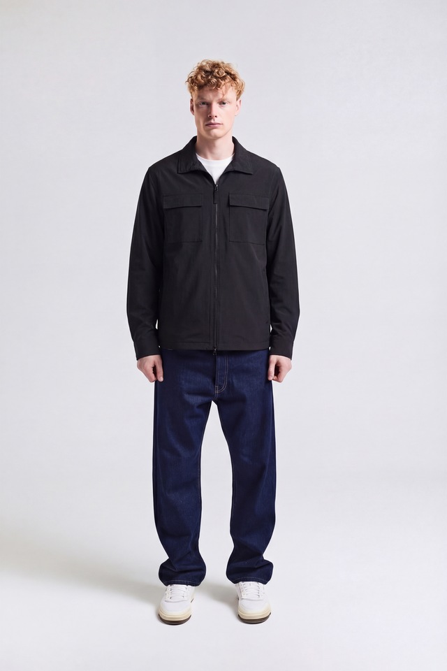Aquascutum Active Wolljacke »STRETCH OVERSHIRT Herren« ohne Kapuze Hemdjacke Herren, leichte Jacke, Überhemd, Wetterjacke, Sale