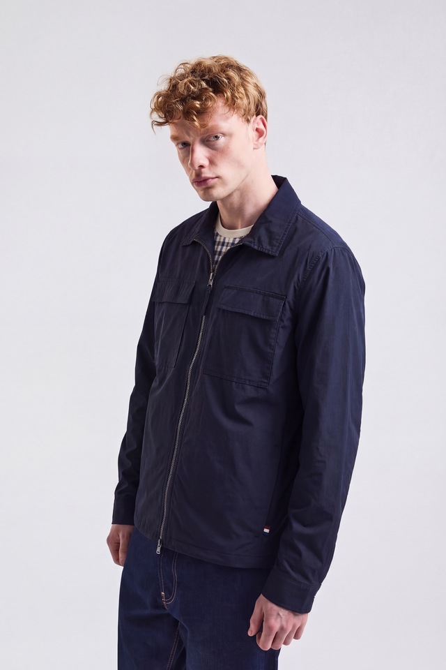 Aquascutum Active Wolljacke »STRETCH OVERSHIRT Herren« ohne Kapuze Hemdjacke Herren, leichte Jacke, Überhemd, Wetterjacke, Sale