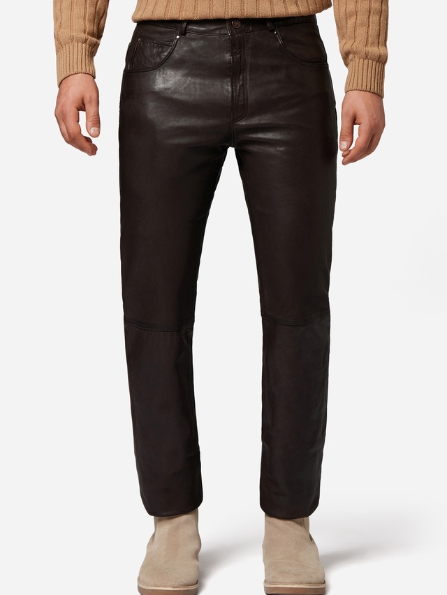 RICANO 5-Pocket-Hose »Lederhose Trant Pant« Handgefertigt aus echtem Leder