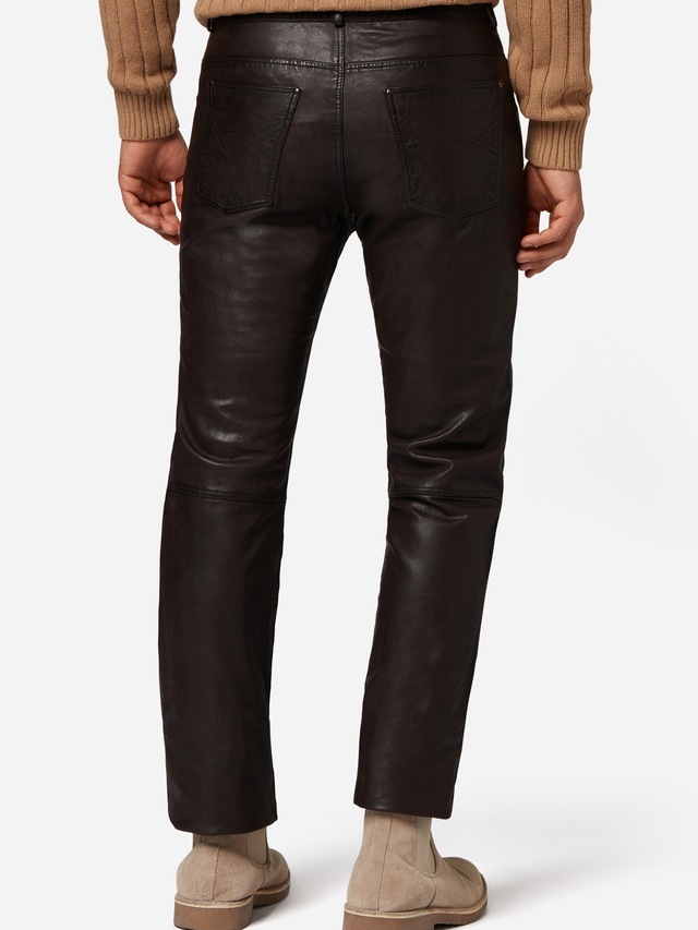RICANO 5-Pocket-Hose »Lederhose Trant Pant« Handgefertigt aus echtem Leder