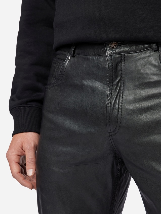 RICANO 5-Pocket-Hose »Lederhose Trant Pant« Handgefertigt aus echtem Leder