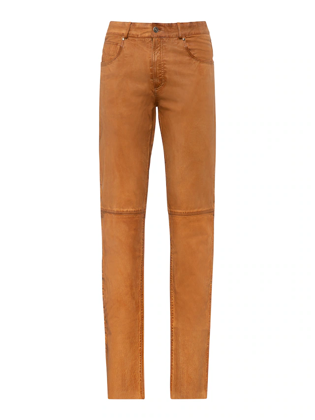 RICANO 5-Pocket-Hose »Lederhose Trant Pant« Handgefertigt aus echtem Leder