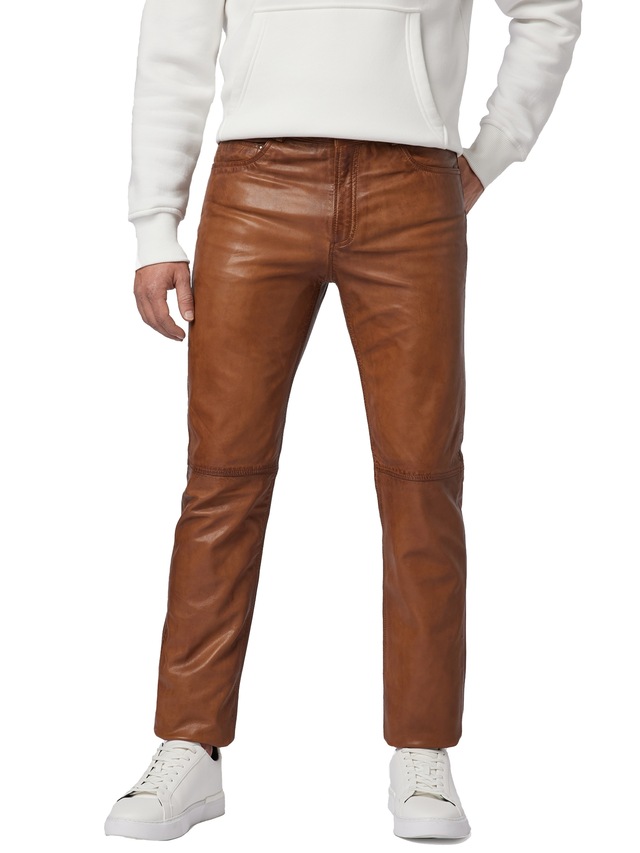 RICANO 5-Pocket-Hose »Lederhose Trant Pant« Handgefertigt aus echtem Leder