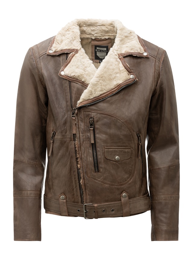 RICANO Bikerjacke »Lederjacke Harlem« Handgefertigt aus echtem Leder