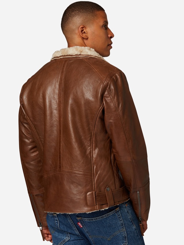 RICANO Bikerjacke »Lederjacke Harlem« Handgefertigt aus echtem Leder