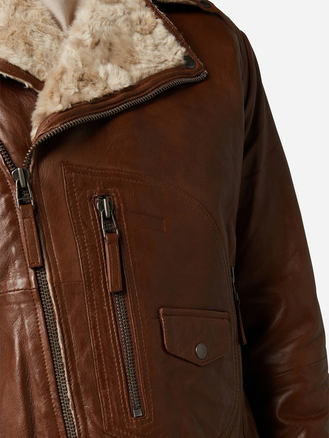 RICANO Bikerjacke »Lederjacke Harlem« Handgefertigt aus echtem Leder