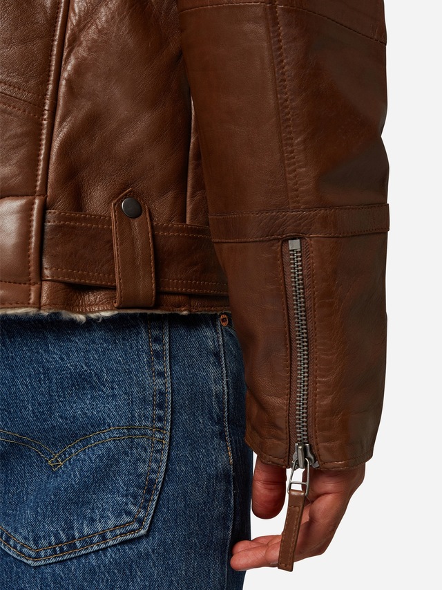 RICANO Bikerjacke »Lederjacke Harlem« Handgefertigt aus echtem Leder