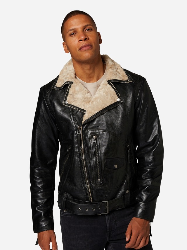 RICANO Bikerjacke »Lederjacke Harlem« Handgefertigt aus echtem Leder