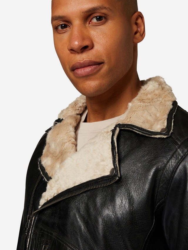 RICANO Bikerjacke »Lederjacke Harlem« Handgefertigt aus echtem Leder