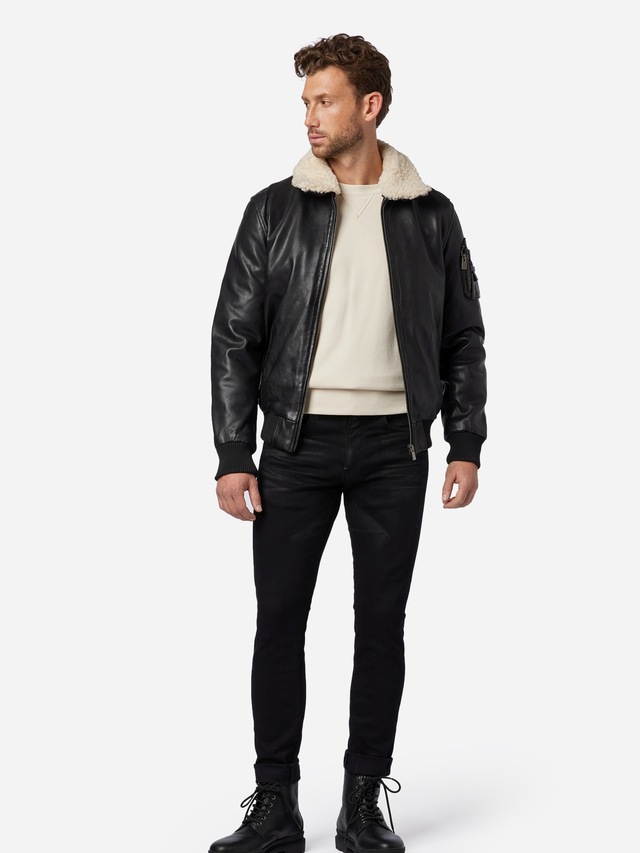 RICANO Bomberjacke »Lederjacke M-Bomber« Handgefertigt aus echtem Leder