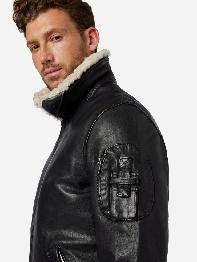 RICANO Bomberjacke »Lederjacke M-Bomber« Handgefertigt aus echtem Leder