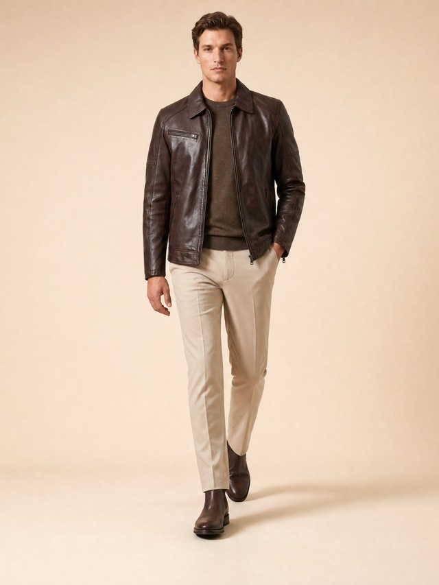 RICANO Lederjacke »Lederjacke Claude« Handgefertigt aus echtem Leder
