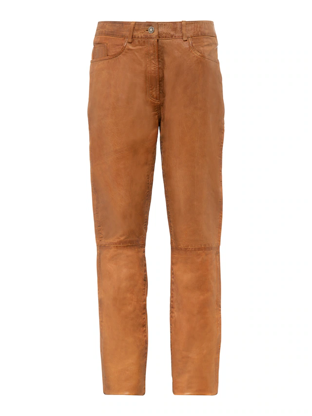 RICANO 5-Pocket-Hose »Lederhose 9809« Handgefertigt aus echtem Leder
