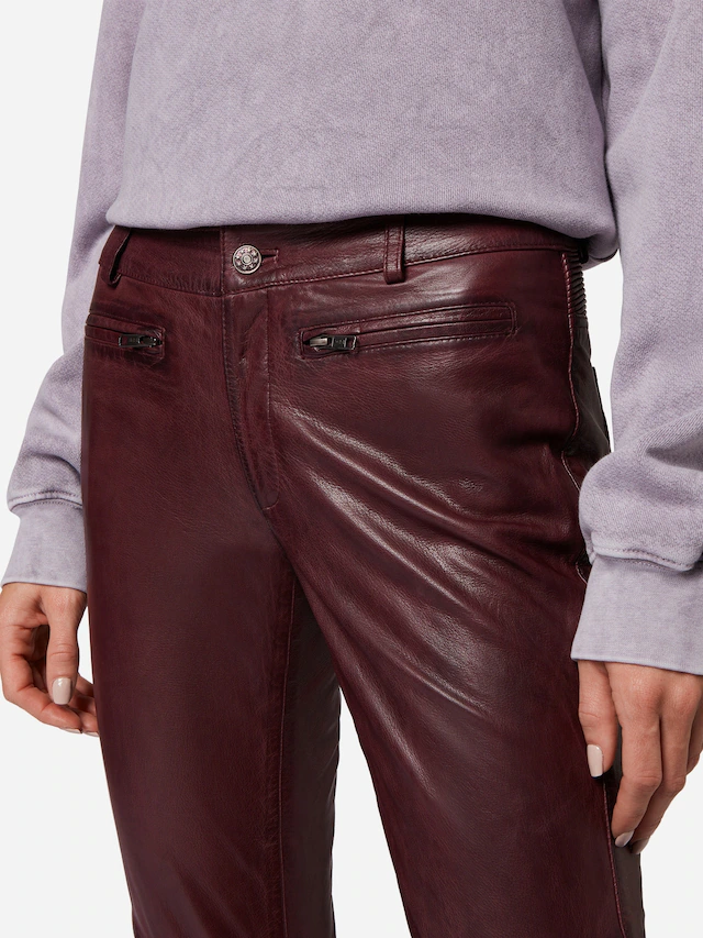RICANO Bikerhose »Lederhose Donna« Handgefertigt aus echtem Leder