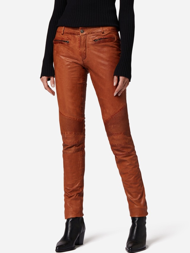 RICANO Bikerhose »Lederhose Donna« Handgefertigt aus echtem Leder