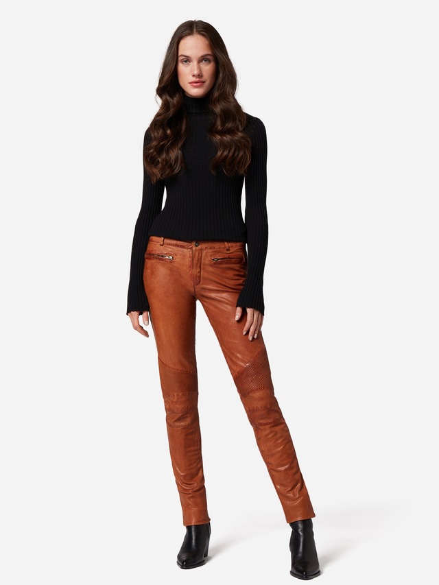 RICANO Bikerhose »Lederhose Donna« Handgefertigt aus echtem Leder