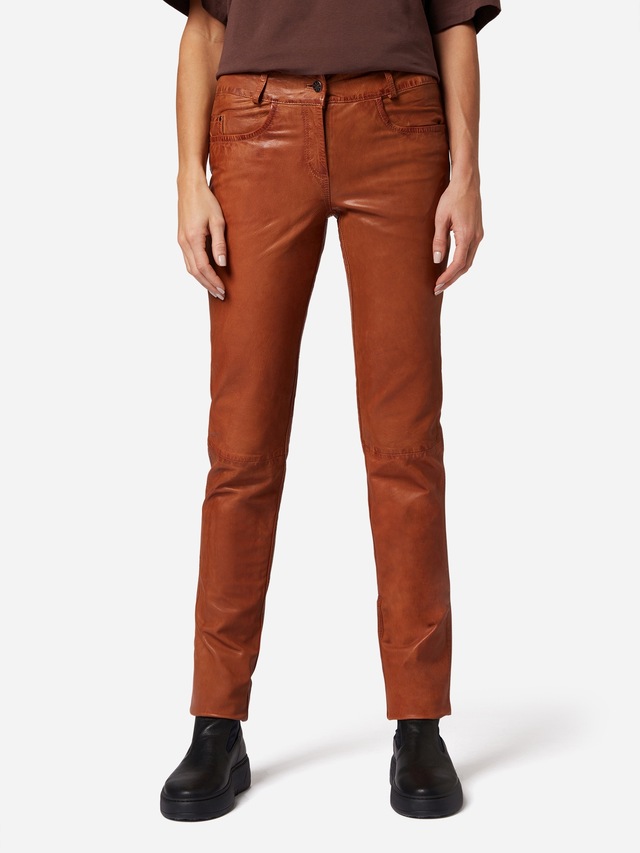 RICANO 5-Pocket-Hose »Lederhose Dorin« Handgefertigt aus echtem Leder
