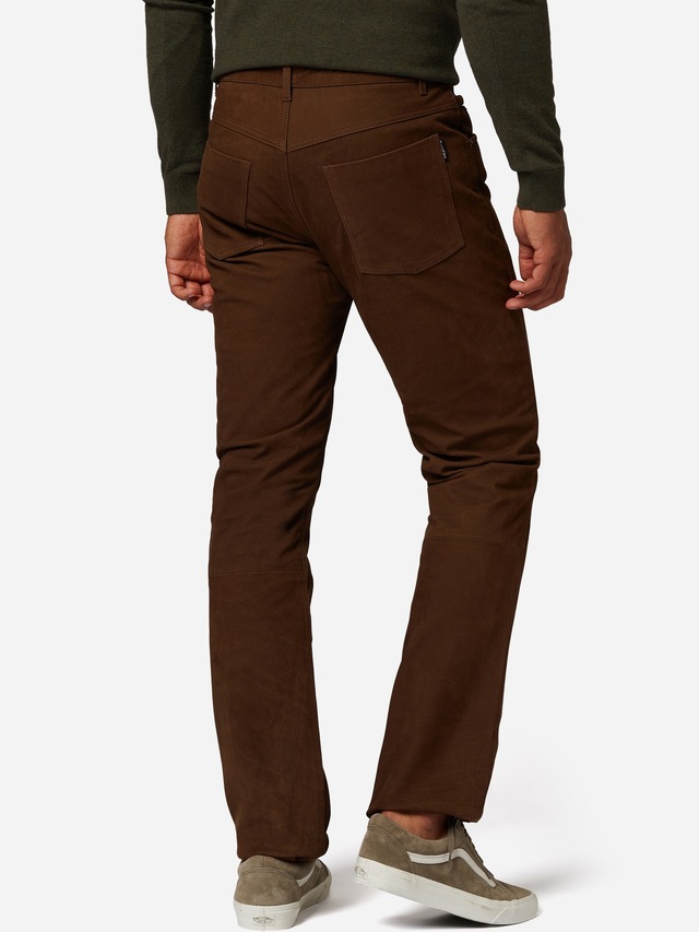 RICANO 5-Pocket-Hose »Lederhose RT-101, Nubuk« Handgefertigt aus echtem Leder