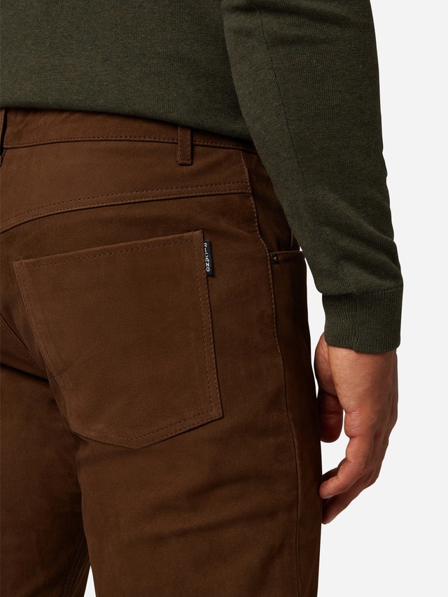 RICANO 5-Pocket-Hose »Lederhose RT-101, Nubuk« Handgefertigt aus echtem Leder