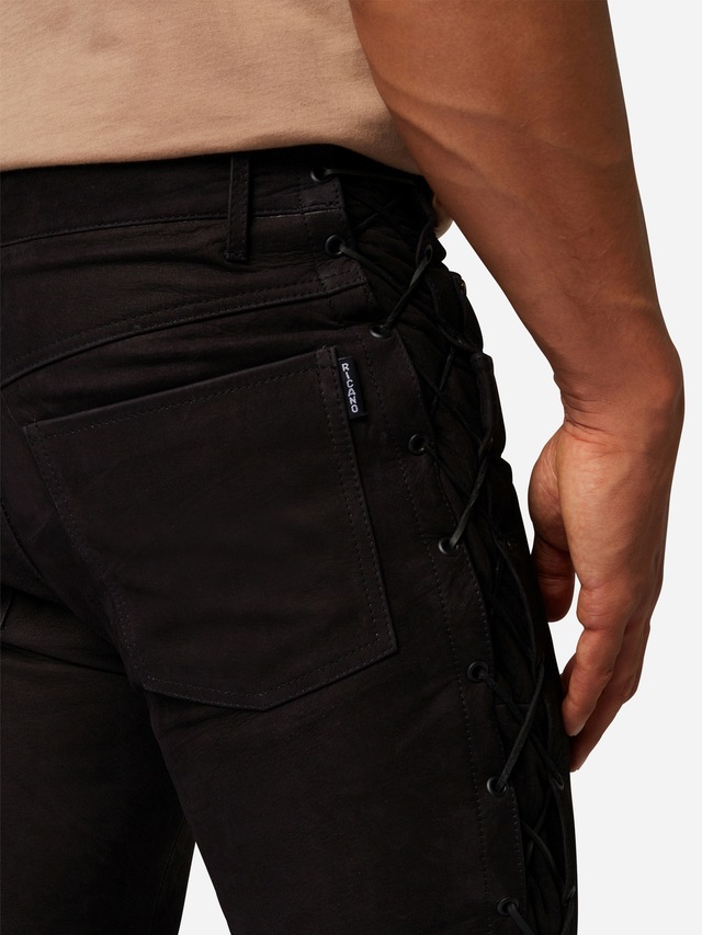 RICANO Lederhose »Lederhose S/L RT-101 (Buff Nubuk - geschnürt)« Handgefertigt aus echtem Leder