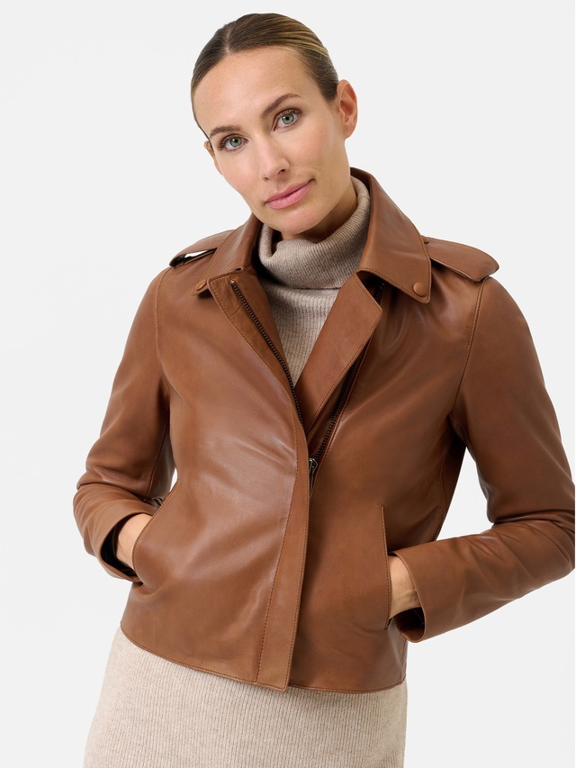 RICANO Bikerjacke »Lederjacke Juana« Handgefertigt aus echtem Leder