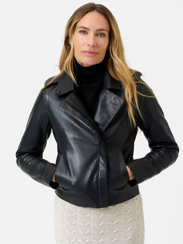 RICANO Bikerjacke »Lederjacke Juana« Handgefertigt aus echtem Leder