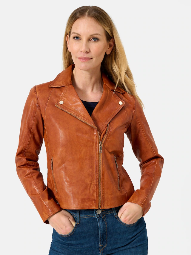 RICANO Bikerjacke »Lederjacke Antonia« Handgefertigt aus echtem Leder