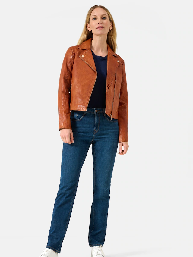 RICANO Bikerjacke »Lederjacke Antonia« Handgefertigt aus echtem Leder