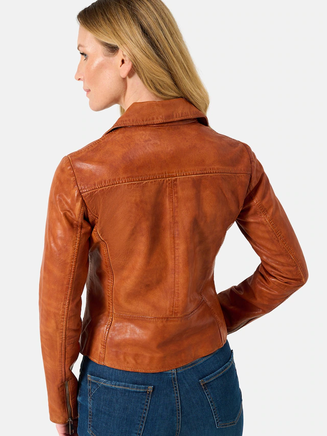 RICANO Bikerjacke »Lederjacke Antonia« Handgefertigt aus echtem Leder