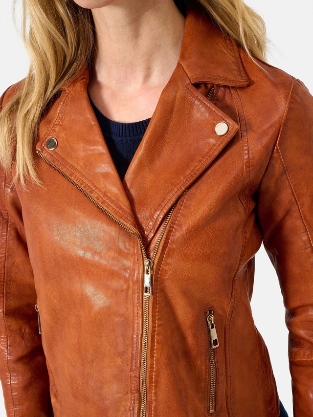 RICANO Bikerjacke »Lederjacke Antonia« Handgefertigt aus echtem Leder
