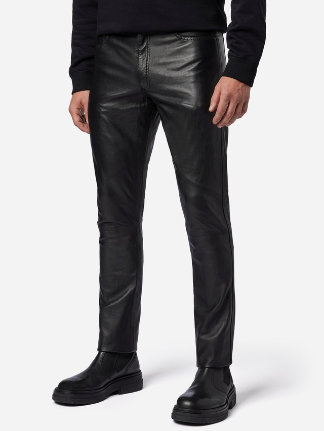 RICANO 5-Pocket-Hose »Lederhose Slim Fit« Handgefertigt aus echtem Leder