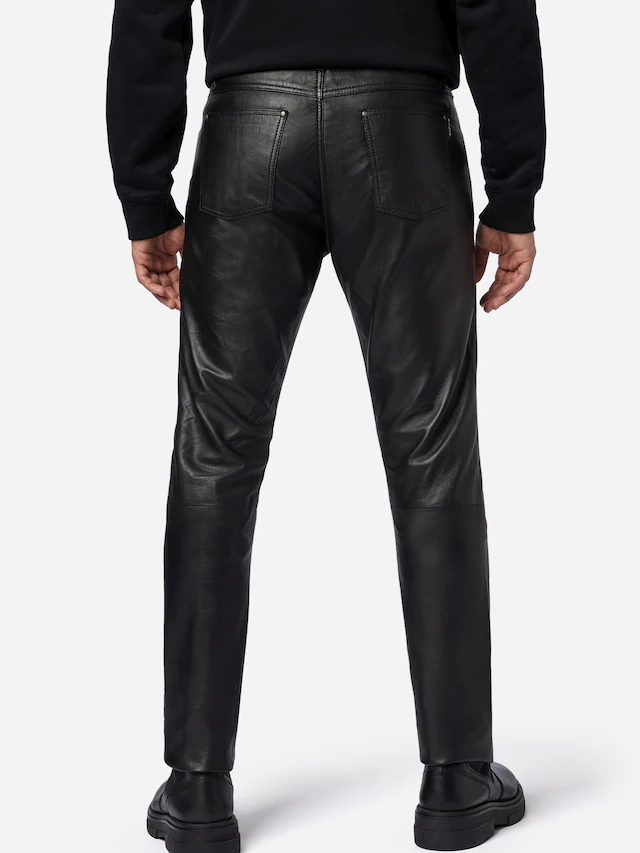 RICANO 5-Pocket-Hose »Lederhose Slim Fit« Handgefertigt aus echtem Leder