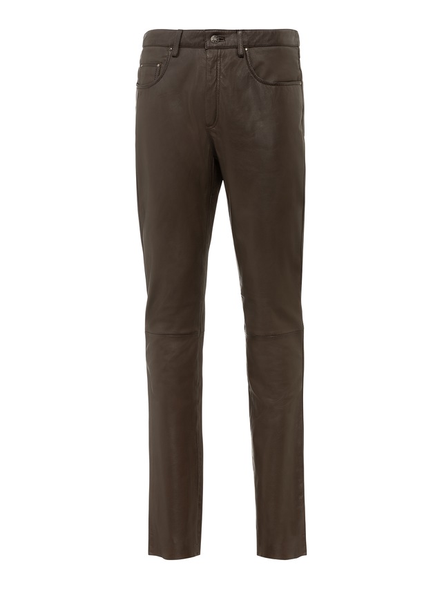 RICANO 5-Pocket-Hose »Lederhose Slim Fit« Handgefertigt aus echtem Leder
