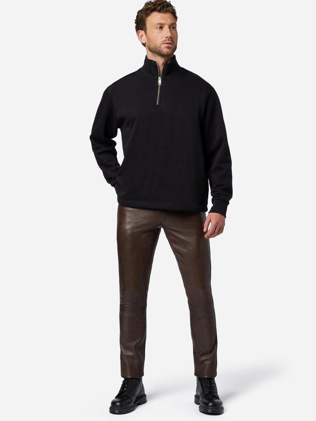 RICANO 5-Pocket-Hose »Lederhose Slim Fit« Handgefertigt aus echtem Leder