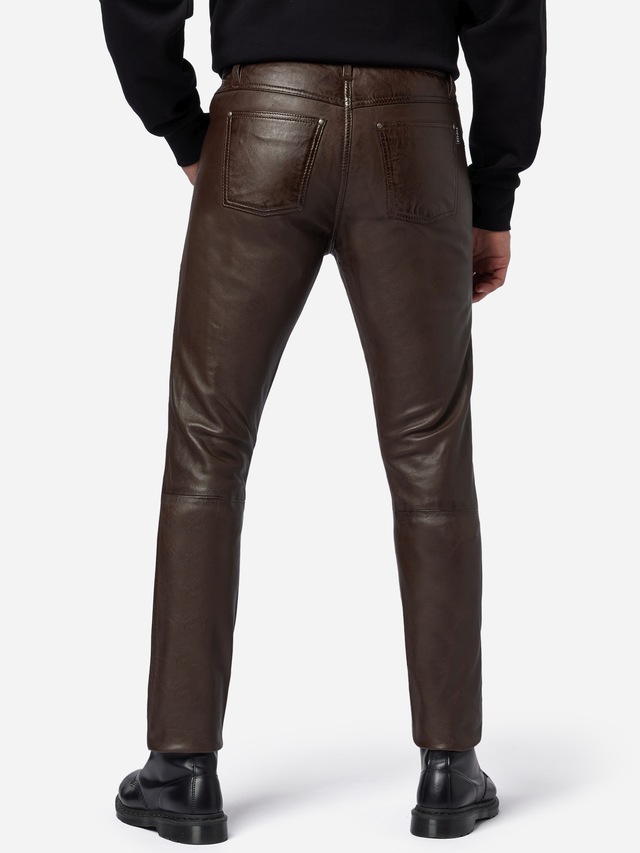 RICANO 5-Pocket-Hose »Lederhose Slim Fit« Handgefertigt aus echtem Leder