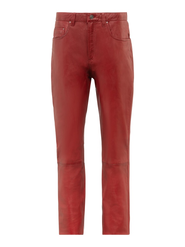 RICANO 5-Pocket-Hose »Lederhose Slim Fit« Handgefertigt aus echtem Leder