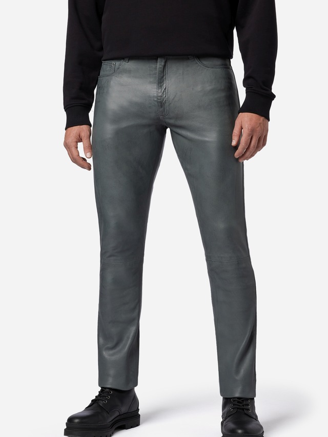 RICANO 5-Pocket-Hose »Lederhose Slim Fit« Handgefertigt aus echtem Leder
