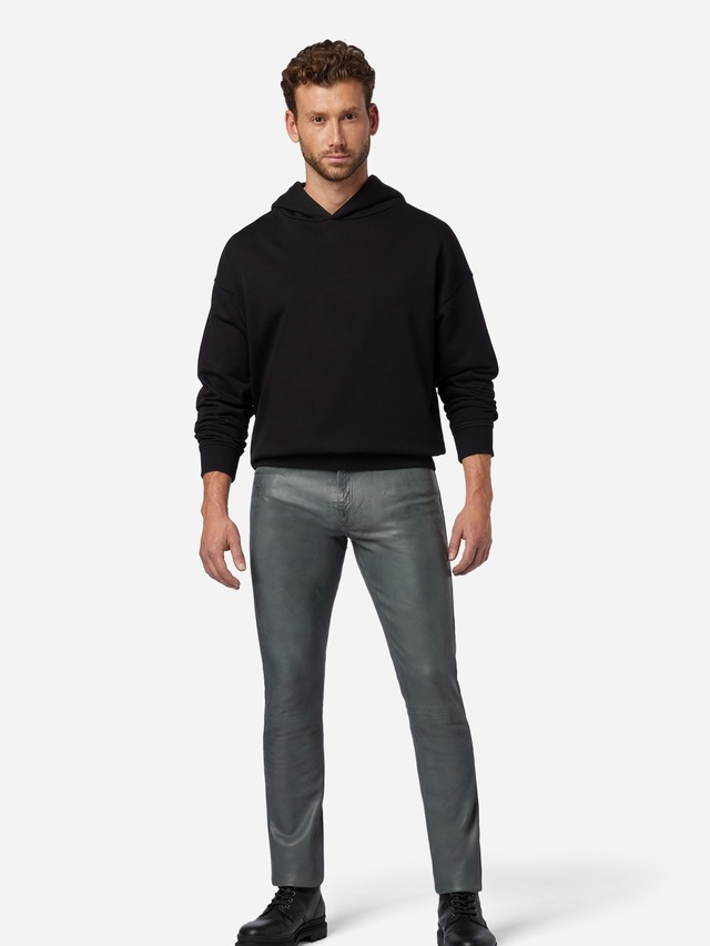 RICANO 5-Pocket-Hose »Lederhose Slim Fit« Handgefertigt aus echtem Leder