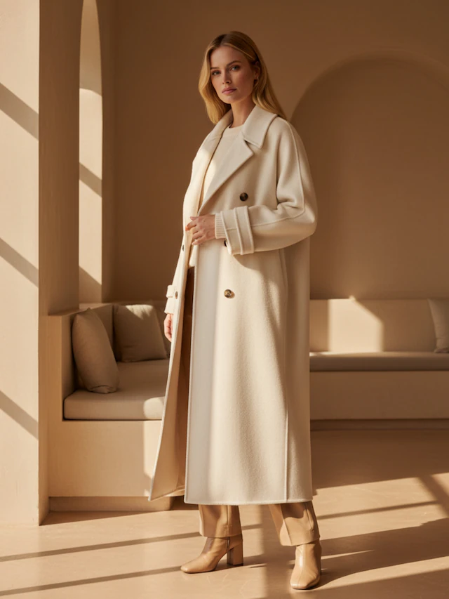 RICANO Wollmantel »Wollmantel Mirella« Handgefertigt, aus feinster Double-Face Wool